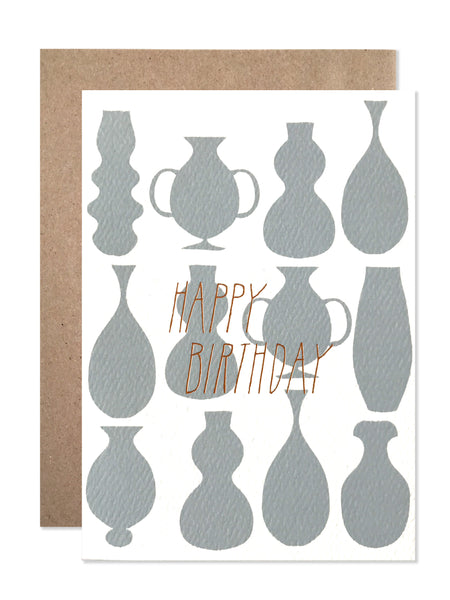 Happy Birthday Vase with Copper Foil
