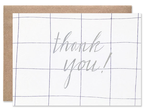Thank You Grid with Silver Foil