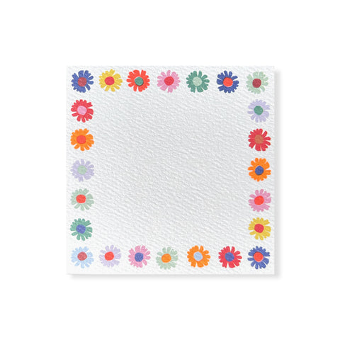 48 Rainbow Daisies Small Square Notes